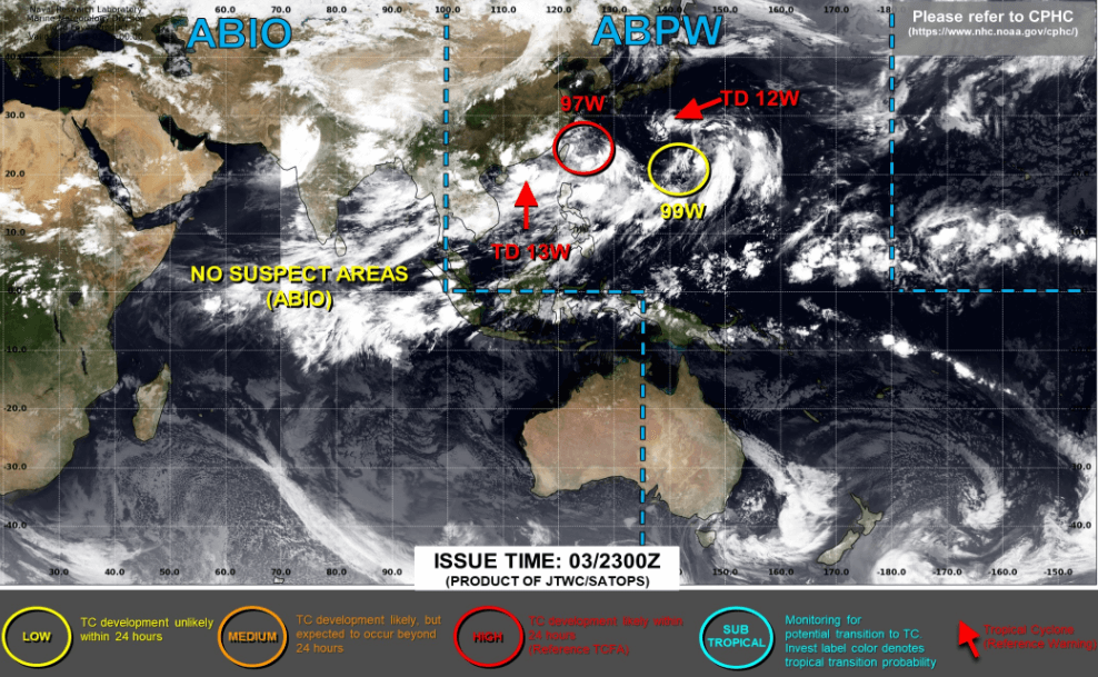 アメリカJTWCの8月4日台風画像